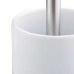 WC-Garnitur Keramik Silber - Weiß - Keramik - Metall - Kunststoff - 10 x 36 x 10 cm