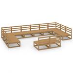 Gartenmöbel-Set Braun - Massivholz - Holzart/Dekor - 70 x 67 x 70 cm