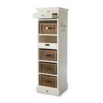 Armoire Rangez en Plus Blanc - Bois massif - 41 x 135 x 40 cm