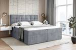 Boxspringbett mit Topper APO Grau - Breite: 140 cm - H4