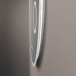 Rund LED Spiegel Bad mit Kosmetikspiegel Silber - Glas - 80 x 80 x 3 cm