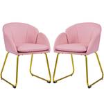 Einzelsessel Sessel Metallbeinen 1-Set Pink