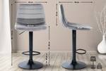 Tabouret de bar Lex Lot de 2 Gris - Noir