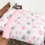 Bettbezug Blumenmuster Fadendichte 200 Pink - Textil - 230 x 1 x 220 cm