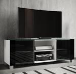 TV Lowboard Fernsehschrank Rollen Luxala Weiß - Holzwerkstoff - Glas - 150 x 50 x 45 cm