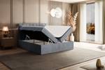 Boxspringbett MIAMI Hellgrau - Breite: 180 cm - H4