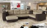 Ecksofa RADOD Beige - Braun - Ecke davorstehend links