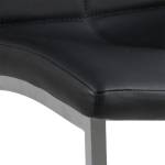 Chaise de salle à manger Amin lot de 4 Noir - Cuir synthétique - 44 x 95 x 57 cm