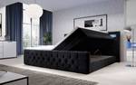 Boxspringbett Gloria Schwarz - Breite: 160 cm - H2