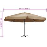 Parasol 3001704 Taupe - 600 x 330 x 600 cm