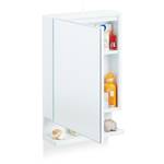 Badspiegelschrank mit Steckdose Weiß - Glas - Metall - 35 x 55 x 12 cm