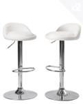 Tabouret de bar SATI (Lot de 2) Blanc