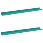 Wandregal-Set (2-teilig) Blau - Breite: 80 cm - Anzahl Teile im Set: 2