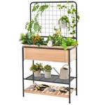 Blumenkasten SF6288ZMDE Braun - Holzwerkstoff - 38 x 150 x 80 cm