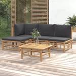 Garten-Lounge-Set 3028492-9 (5-teilig) Braun - Dunkelgrau - Grau