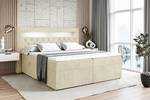 Boxspringbett - NOEL LED Beige - Breite: 180 cm - H3