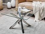 Table basse STARLIGHT Argenté - Verre - 70 x 44 x 70 cm