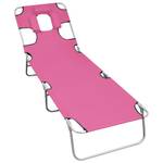 Sonnenliege 3005315 Pink - Metall - 58 x 27 x 189 cm