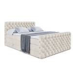 Boxspringbett BOXI8-Z KING Beige - Breite: 180 cm