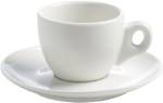 Tasse und Untertasse White Basic Round Weiß - Naturfaser - 2 x 6 x 12 cm