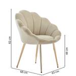 Fauteuil coquillage CORAIL Beige