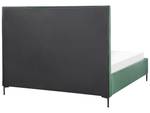 Lit double SEZANNE Noir - Vert foncé - Vert - Largeur : 190 cm