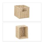 4x Etageres cube paniers amovibles Marron - Bois manufacturé - 62 x 16 x 18 cm