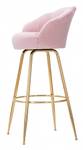 Barhocker Pink - Metall - 55 x 110 x 53 cm