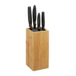 Rangement couteaux en bambou Noir - Marron - Bambou - Matière plastique - 11 x 23 x 11 cm
