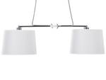 Lampe suspension FUCINO Argenté - Blanc - Textile - 125 x 113 x 125 cm