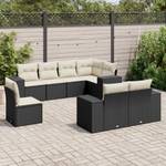 Gartensitzgruppe K4841(8-tlg) Schwarz - Massivholz - 69 x 62 x 62 cm