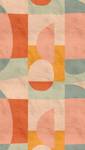 Fototapete The Wall III Formen Blau - Orange - Pink - Gelb - Kunststoff - Textil - 159 x 280 x 1 cm