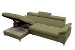 Ecksofa Schlaffunktion olive links Grün - Holz teilmassiv - 260 x 96 x 177 cm