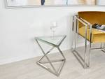 Sofa-Tisch Doble Triangle Silber - Glas - 45 x 40 x 45 cm