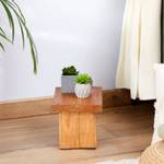 Mahagoni-Hocker FLORESTA Braun - Massivholz - Holzart/Dekor - 30 x 18 x 21 cm