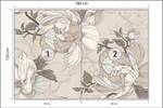 Papier Peint FLEURS Feuilles Vintage 180 x 120 x 120 cm