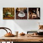 Set De Tableaux GRAINS DE CAFÉ Café 3D 120 x 40 x 40 cm