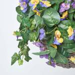 Hängende Kunstpflanze Stiefmütterchen Violett - Kunststoff - 38 x 60 x 60 cm