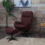 Relaxsessel + Hocker L12 drehbar Bordeaux