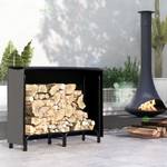 Kaminholzregal 842-347V01BK Schwarz - Metall - 36 x 99 x 120 cm