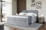 Boxspringbett MOETI KING Hellgrau - Breite: 140 cm