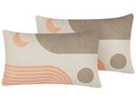 Kissen 2er Set MELAMPODIUM Beige - Textil - 50 x 10 x 30 cm