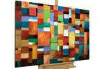 Bild gemalt Laissez-faire der Vernunft Massivholz - Textil - 120 x 75 x 4 cm