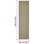 Tapis en sisal 3032244-3 Taupe - 66 x 250 cm