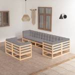 Garten-Lounge-Set (8-teilig) 3009803-2 Grau - Holz