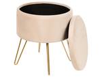 Pouf SILAS Beige - Creme - Gold