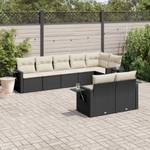 Gartensitzgruppe K563(8-tlg) Schwarz - Massivholz - 69 x 62 x 55 cm