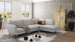 Ecksofa Avanti, 6-Sitzer Silber - Massivholz - Textil - Holz teilmassiv - 277 x 87 x 200 cm