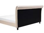 Doppelbett REIMS Beige - Braun - Textil - 193 x 118 x 230 cm