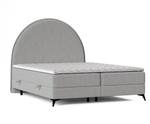 Boxspringbett Circle Grau - Breite: 200 cm